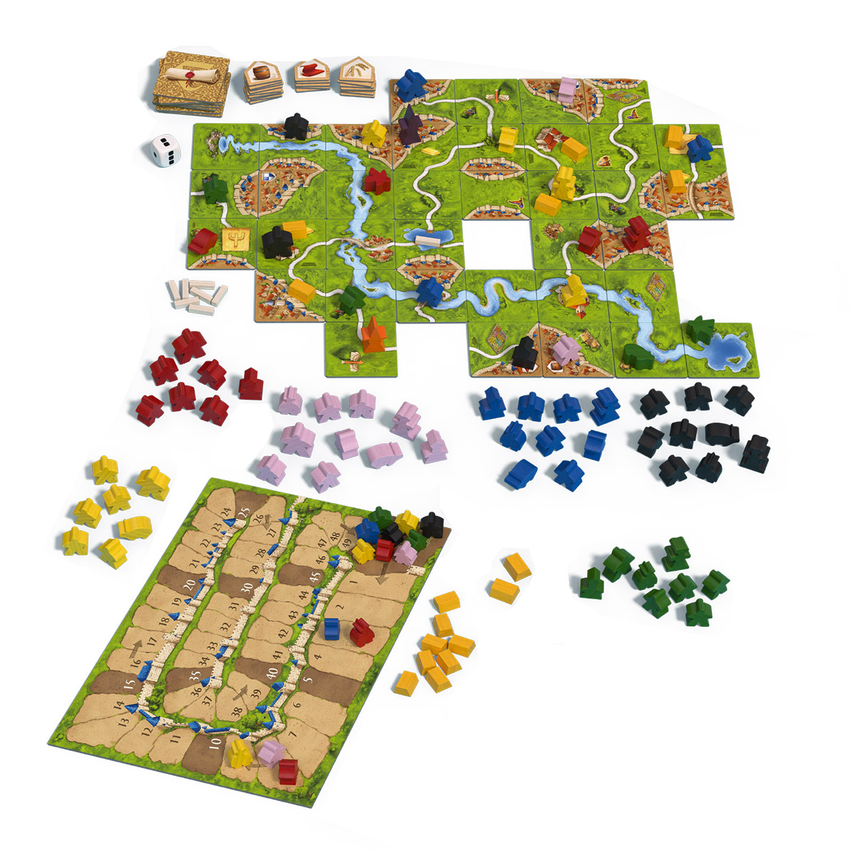 Carcassonne The Tower Expansion Board Game - Requires Base Game, 18 Tiles & 30 Tower Pieces, 2-6 Players