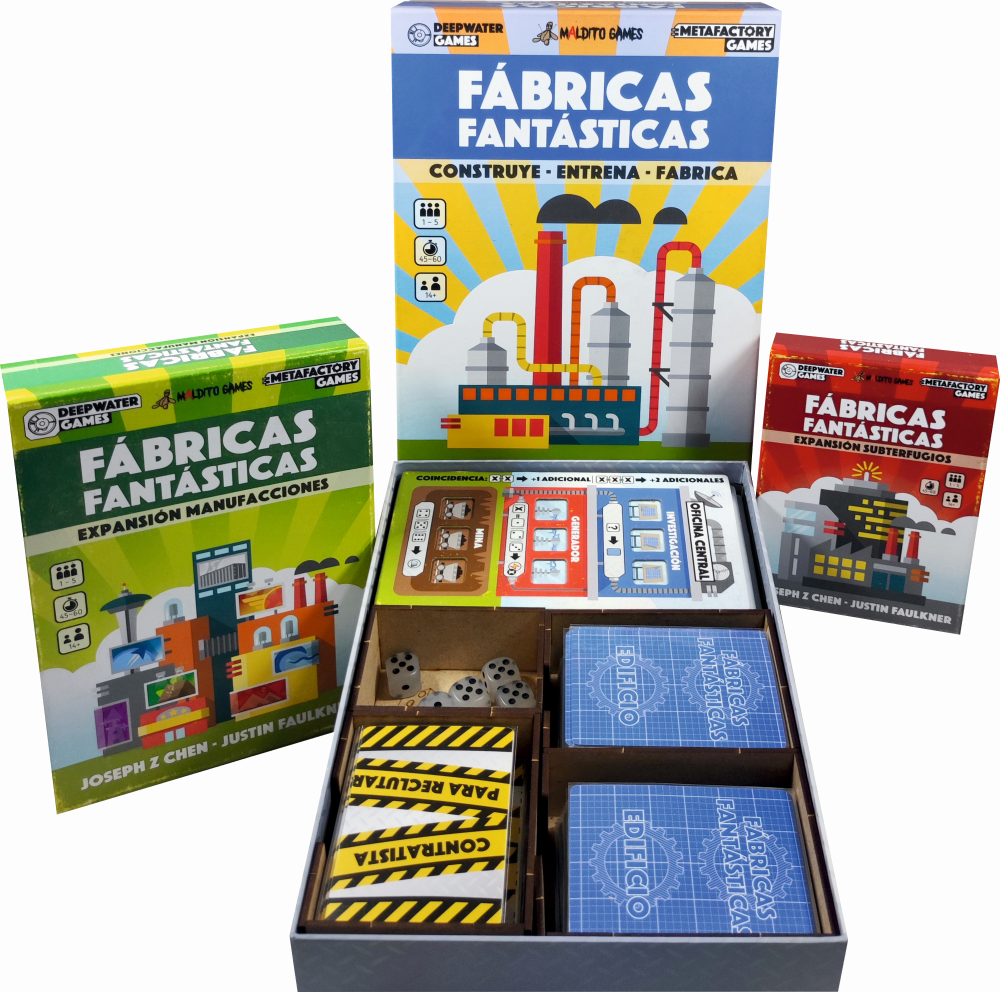 Inserto compatible con FÁBRICAS FANTÁSTICAS (Base + Exp. Manufacciones + Exp. Subterfugios)
