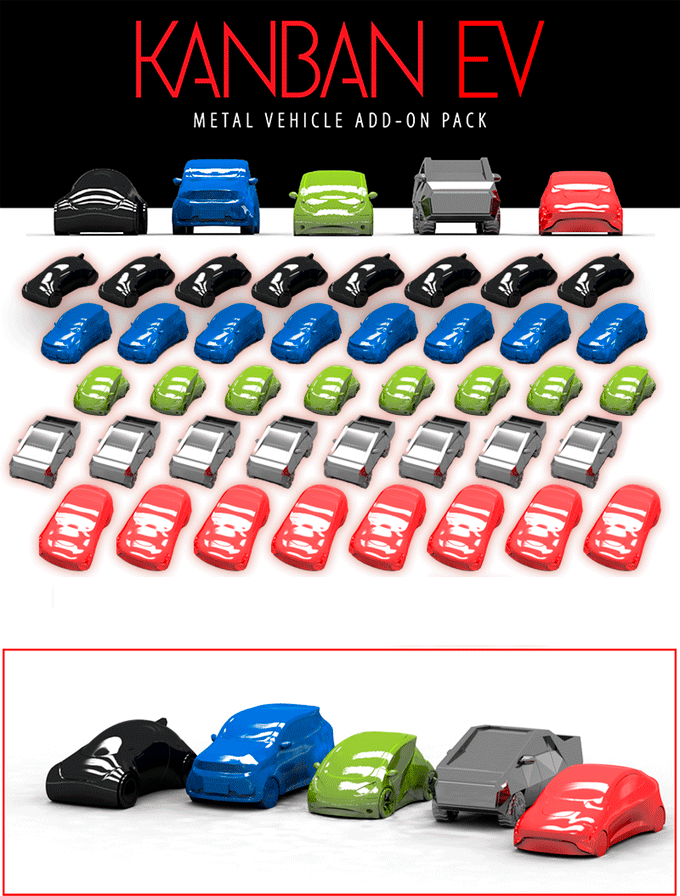 KANBAN EV: Coches metálicos